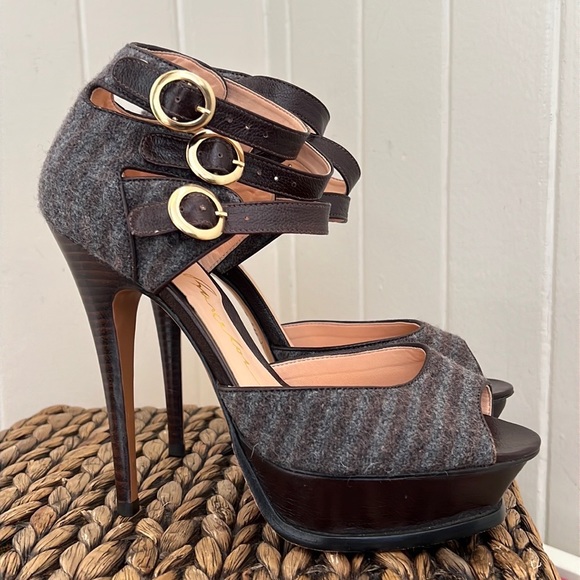 Anthropologie Luisa Barcelos Peep Toe platform heels - Picture 5 of 11